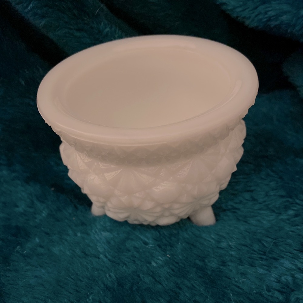 Milk Glass Candlestick Holder-small-2.5 In. Height